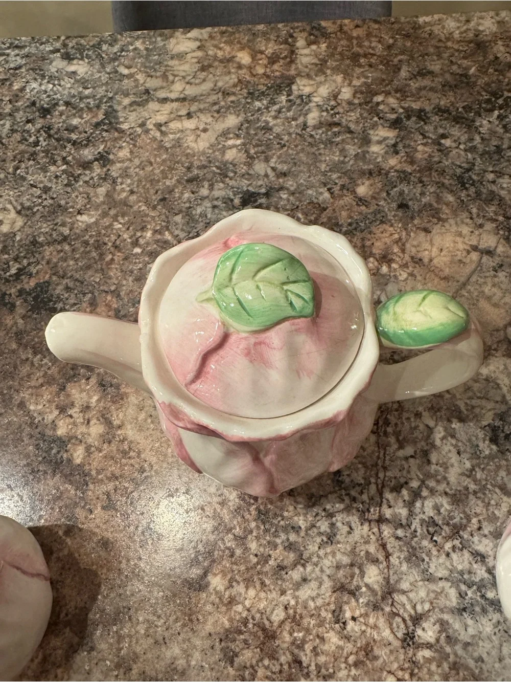 Vintage 1992 The Bombay Company Pink Tulip Ceramic Tea Set